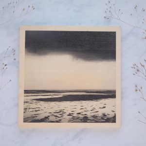 Strand De Haan - foto op hout