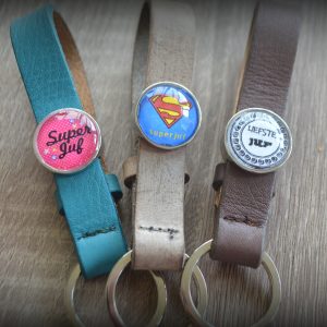 Sleutelhanger uit leer