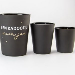 Luxe geurkaars zwart medium